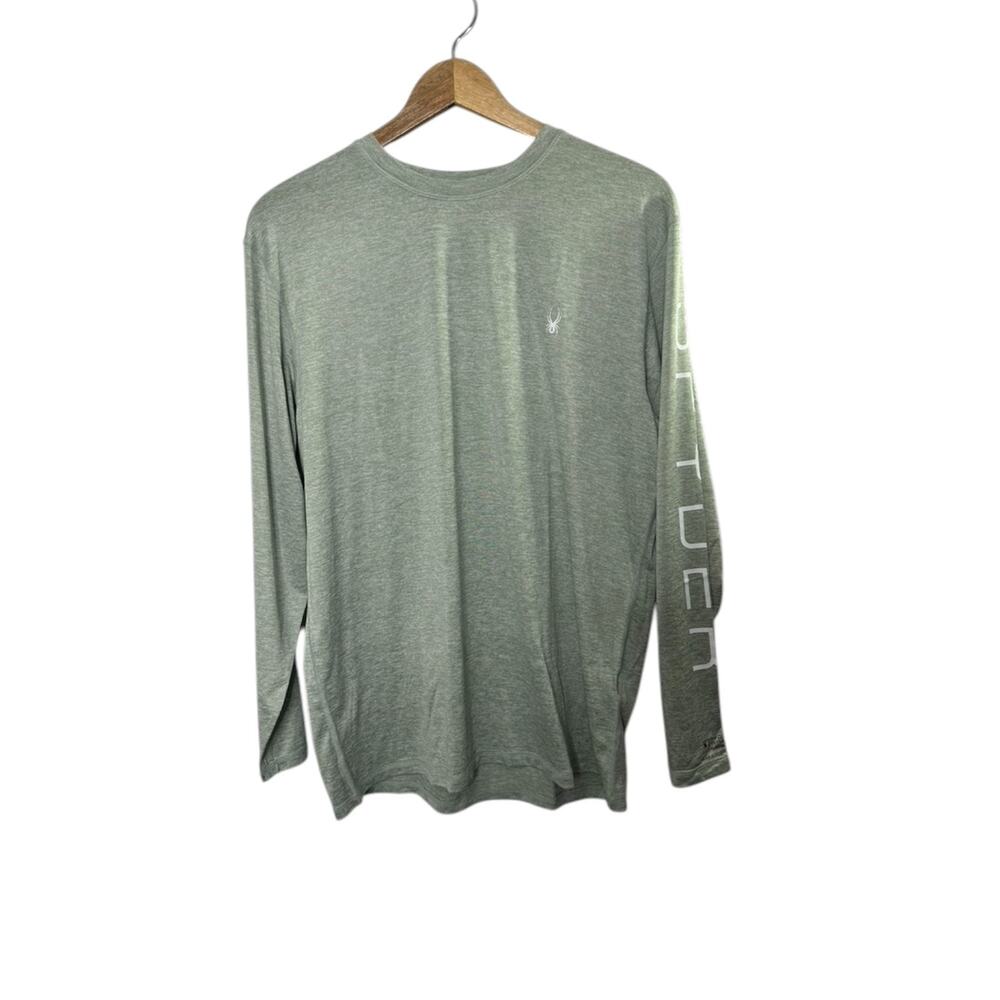 SPYDER Swim Surf Sand Sun Gray Long Sleeve Rash Guard Men's Medium New
